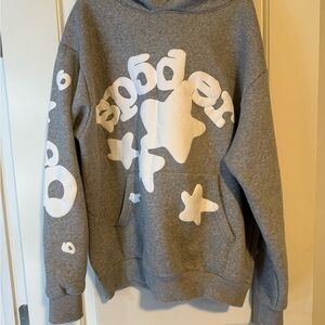 Spider Gray Hoodie with White Graphics